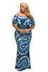 Print Off-The-Shoulder Maxi Dress